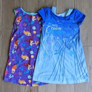 Lot of 2 Girls Nightgown Size 5/6 with Disney Elsa